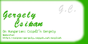 gergely csipan business card